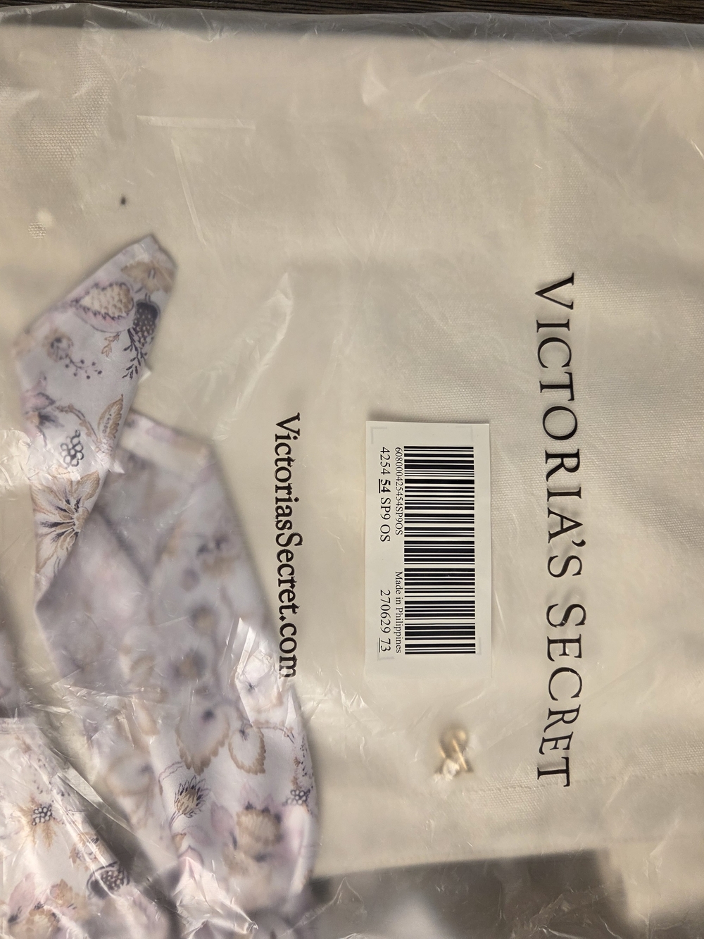 Victoria's Secret Lilac Floral Satin Sleep Top